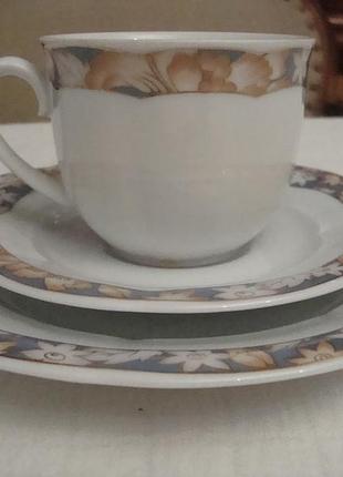 Старинная чайная тройка фарфор бавария германия №ш20 )