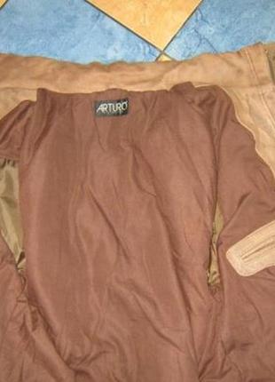 Утеплённая кожаная мужская куртка arturo. италия. лот 5276 фото
