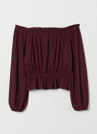 Блуза с открытыми плечами xl от h&m
