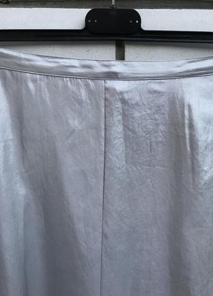 Длинная,серебряная юбка-клёш,большой размер,индия , tu8 фото