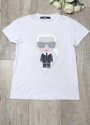 Біла футболка karl lagerfeld, р.xs-s