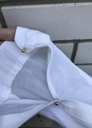 Легкая,белая,штапельная блузка,рубаха,офисная,вискоза, zara3 фото