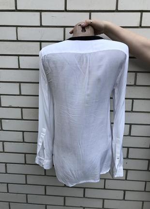 Легкая,белая,штапельная блузка,рубаха,офисная,вискоза, zara4 фото