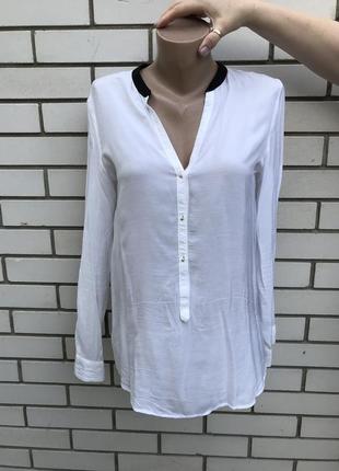 Легкая,белая,штапельная блузка,рубаха,офисная,вискоза, zara2 фото