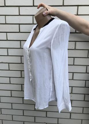 Легкая,белая,штапельная блузка,рубаха,офисная,вискоза, zara5 фото
