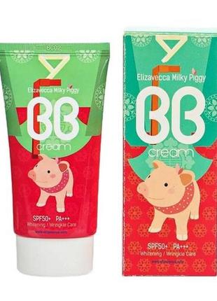 Вв-крем для обличчя elizavecca milky piggy bb cream spf 50+/pa+++, 50 мл