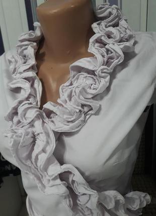Оригинальная блузка на запах с широким поясом3 фото