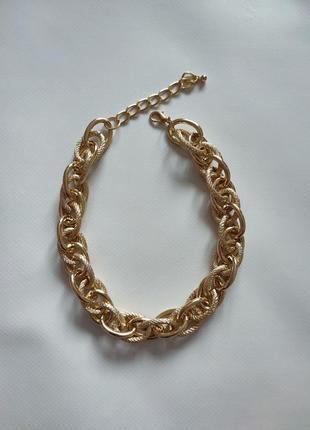 Цепочка плетена золота намисто кольє на шию цепка ланцюжок ланцюг5 фото