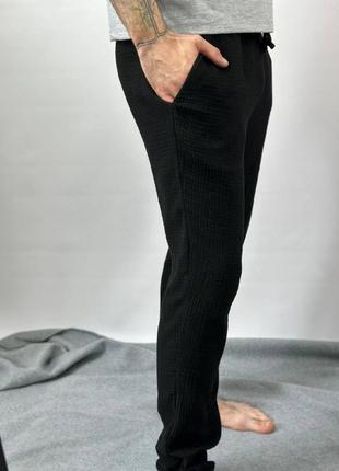 Мужские муслиновые штаны. домашние штаны из муслина6 фото