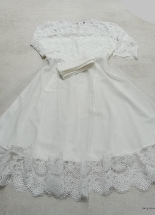 Роскошное кружевное белое платье2 фото