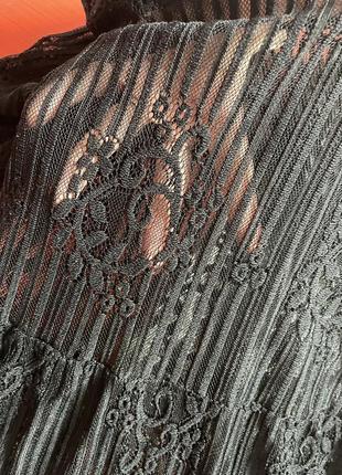 Шикарное кружевное прозрачное черное платье zara/шикарная вещь8 фото