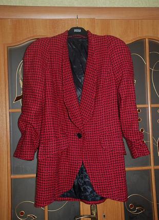 Яркий теплый шерстяной костюм. настоящий винтаж! эксклюзив.