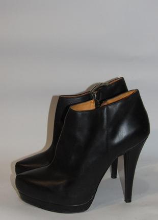 Buffalo london шикарные кожаные женские ботинки на высоком каблуке  b3