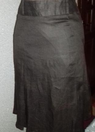 Знижка!літній розпродаж лляна спідниця міді