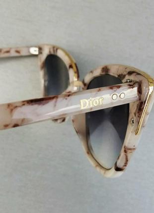Окуляри в стилі christian dior жіночі сонцезахисні окуляри в оправі мармурової7 фото