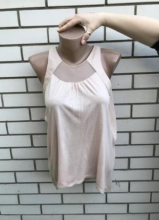 Блузка с кож.зам.деталями max azria