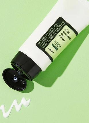 Сонцезахисний крем з алое cosrx aloe soothing sun cream spf50+pa+++50ml