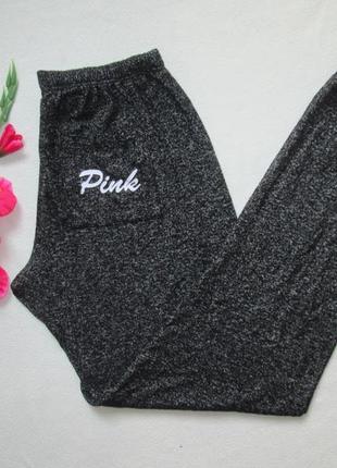Фірмові трикотажні спортивні меланжеві штани victoria's secret pink6 фото