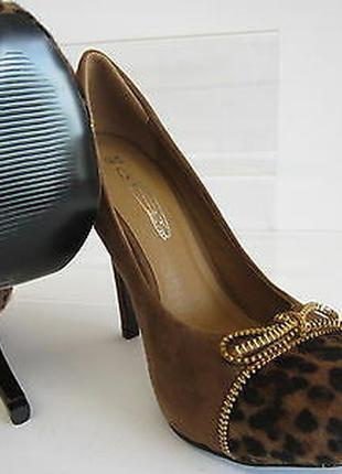 Spot on f9580 леопардовые туфли замшевые 24 см2 фото