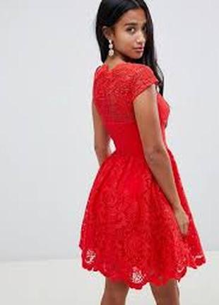Червона мережевна сукня new look1 фото