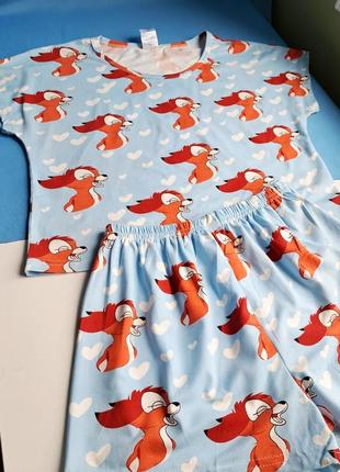 Пижама коттоновая топ шорты3 фото