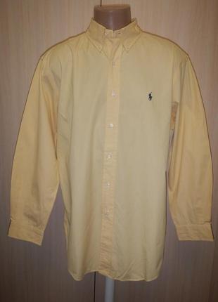 Рубашка в мелкую полоску ralph lauren p.16,5(32-33) 100% хлопок