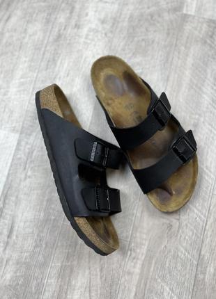 Birkenstock тапочки оригинал кожаные 44 размер тапки8 фото