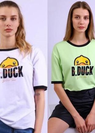 Стильная футболка с крутым принтом  b.duck футболки из хлопка1 фото