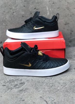 Мужские кожаные кроссовки nike tiempo vetta 17 black gold.2 фото