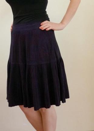 Красивая юбка фиолетовая под замш размер m-l2 фото