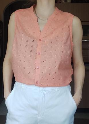 Блуза, рубашка с перфорацией р. l-xl2 фото
