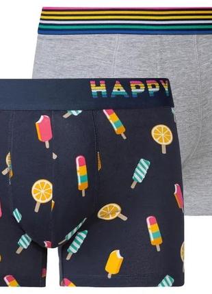 2 шт трусы боксеры 48-50 м хлопок happy shorts леденец