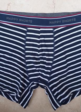 Трусы боксеры 48-50 м хлопок happy shorts полоска