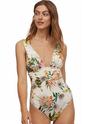 Сплошной купальник утяжка 75в 75с 44-46 р h&m евро 38