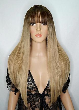 Перука омбре пшенично-попелястий термостійке волокно