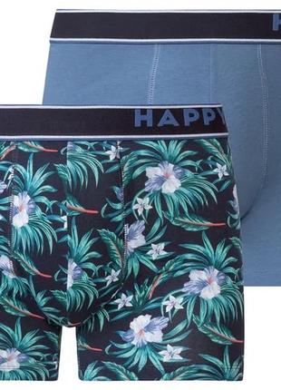 2 шт трусы боксеры 50-52 l хлопок happy shorts