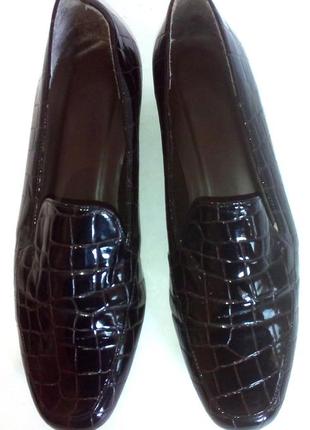 🥿🥿🥿 стильні лакові туфлі лофери від бренду jacques michel, р.37 код t08443 фото