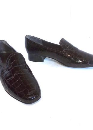 🥿🥿🥿 стильні лакові туфлі лофери від бренду jacques michel, р.37 код t08442 фото