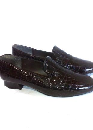 🥿🥿🥿 стильні лакові туфлі лофери від бренду jacques michel, р.37 код t08447 фото