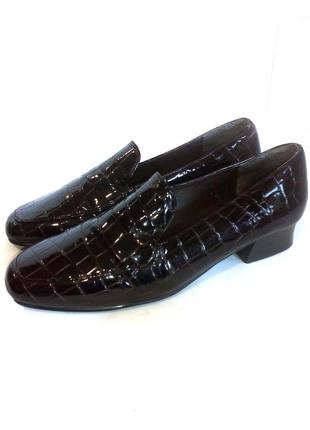 🥿🥿🥿 стильні лакові туфлі лофери від бренду jacques michel, р.37 код t08441 фото