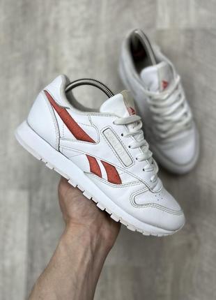 Reebok classic кроссовки оригинал 37 размер белые1 фото