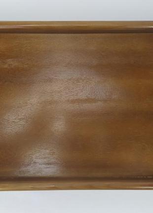 Столик для сніданку дерев'яний складаний 43 см * 27.5 см, висота на ніжках 20.5  см, коричневий7 фото