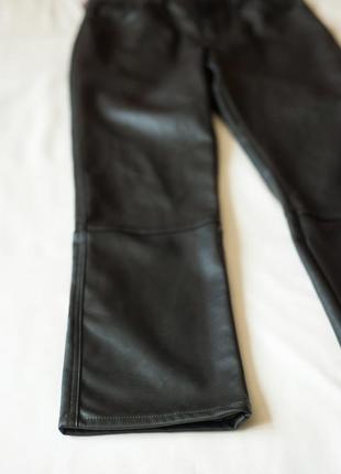 Черные кожаные брюки женские h&m, размер м2 фото