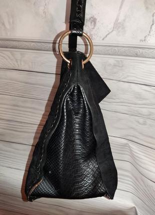 Денская классическая чорная сумка, river island3 фото
