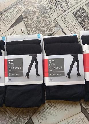 2 шт  колготы м 48-50 р 70 den c&a черные