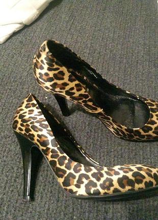 Next атласні туфлі леопардові 24-24.5 см