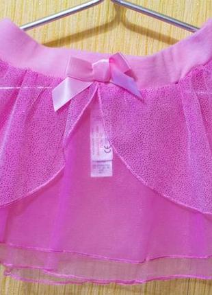 Розовая фатиновая юбка для девочки 6-7 лет, george, красивая юбка