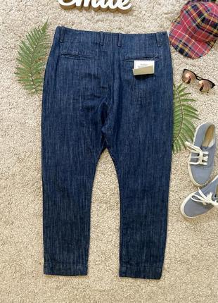 Щільні джинси з льоном низькою посадкою 31рр №1003 фото