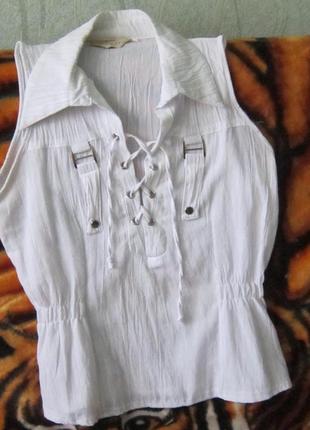 Кофта блузка рубашка на шнуровке