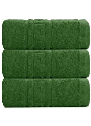 Полотенце махровое версаче 35х60 см оливка